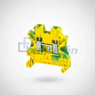 Bornera de Tierra 4mm² color Verde/Amarillo Tipo Tornillo