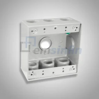 Caja cuadrada aluminio 7 salidas