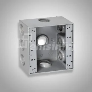 Caja Cuadrada de Aluminio 9 salidas – 4x4x2