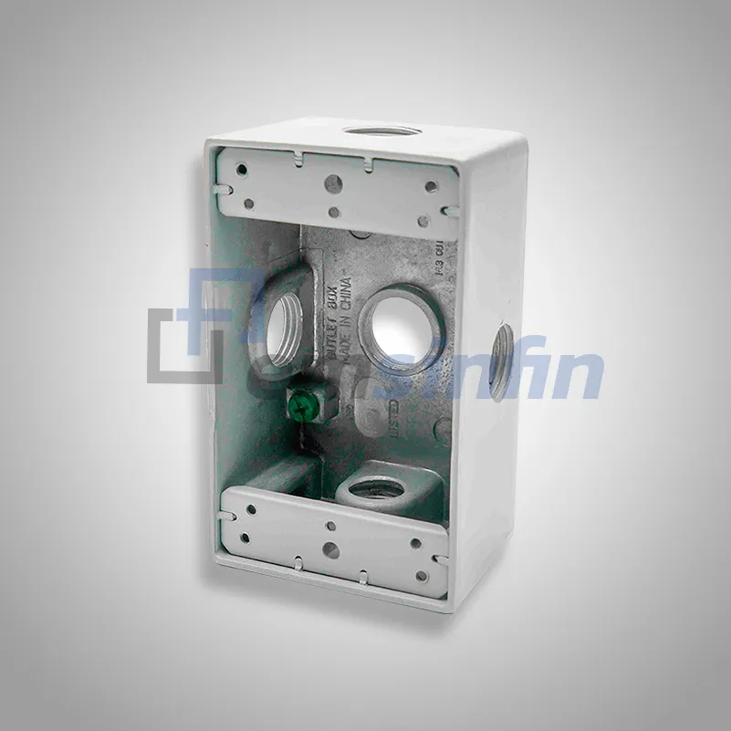 Caja Rectangular de 5 Salidas en X