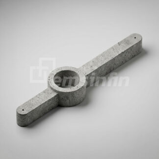 cruceta asimetrica de concreto