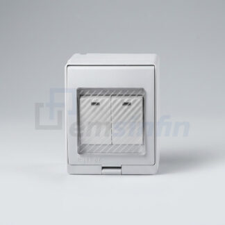 INTERRUPTOR SIMPLE IDROBOX DOBLE 15A 2P+T ULTRA